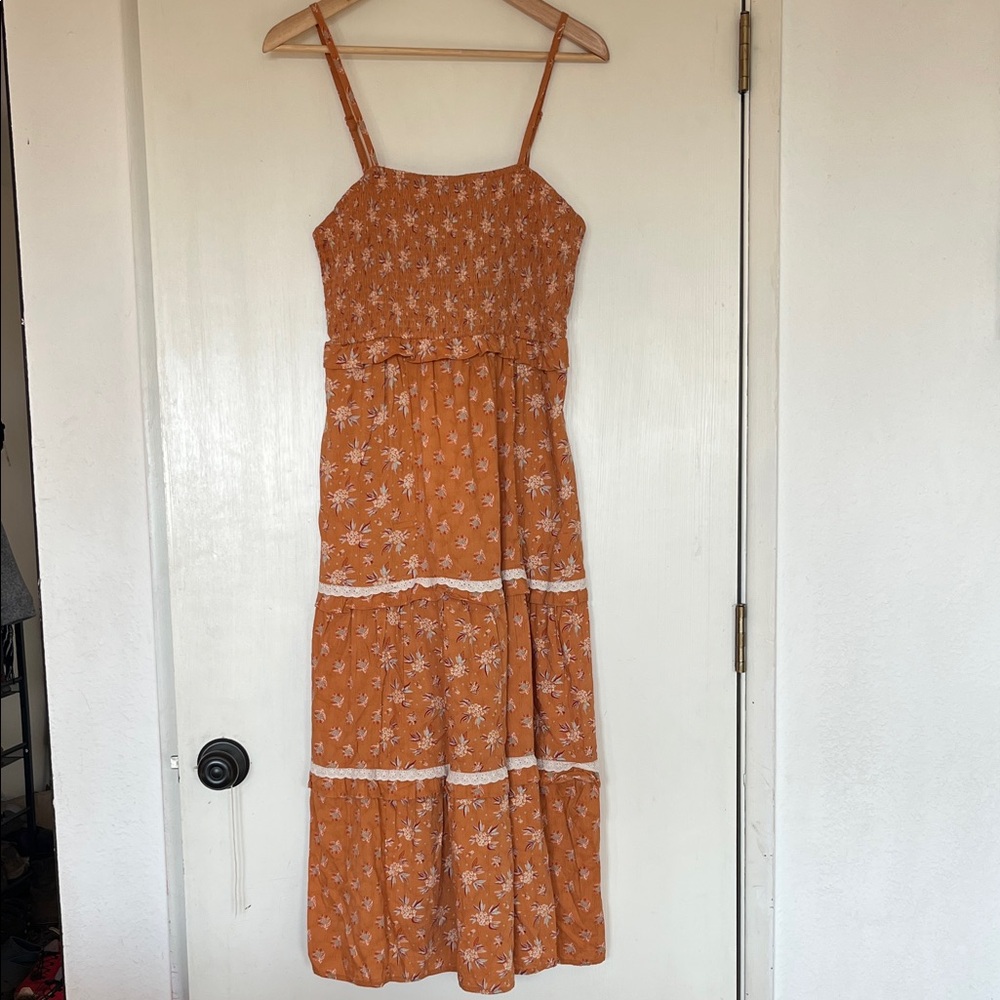 Universal Threads Floral Orange Sundress